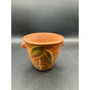 Weller Cornish 1933 Vintage Art Deco Brown Ceramic Jardiniere Planter